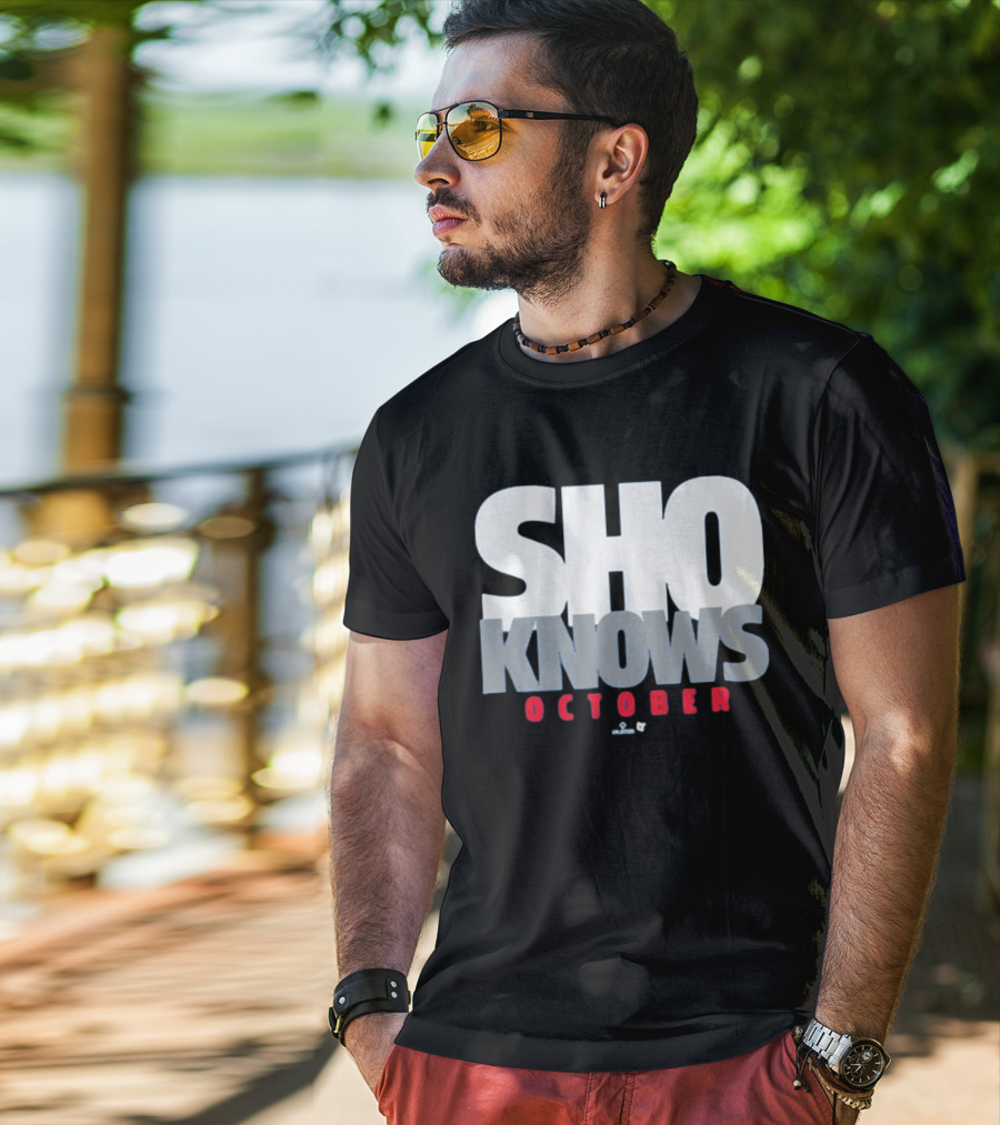 Shohei Ohtani Sho Knows October Bold Statement Athlete T-Shirt