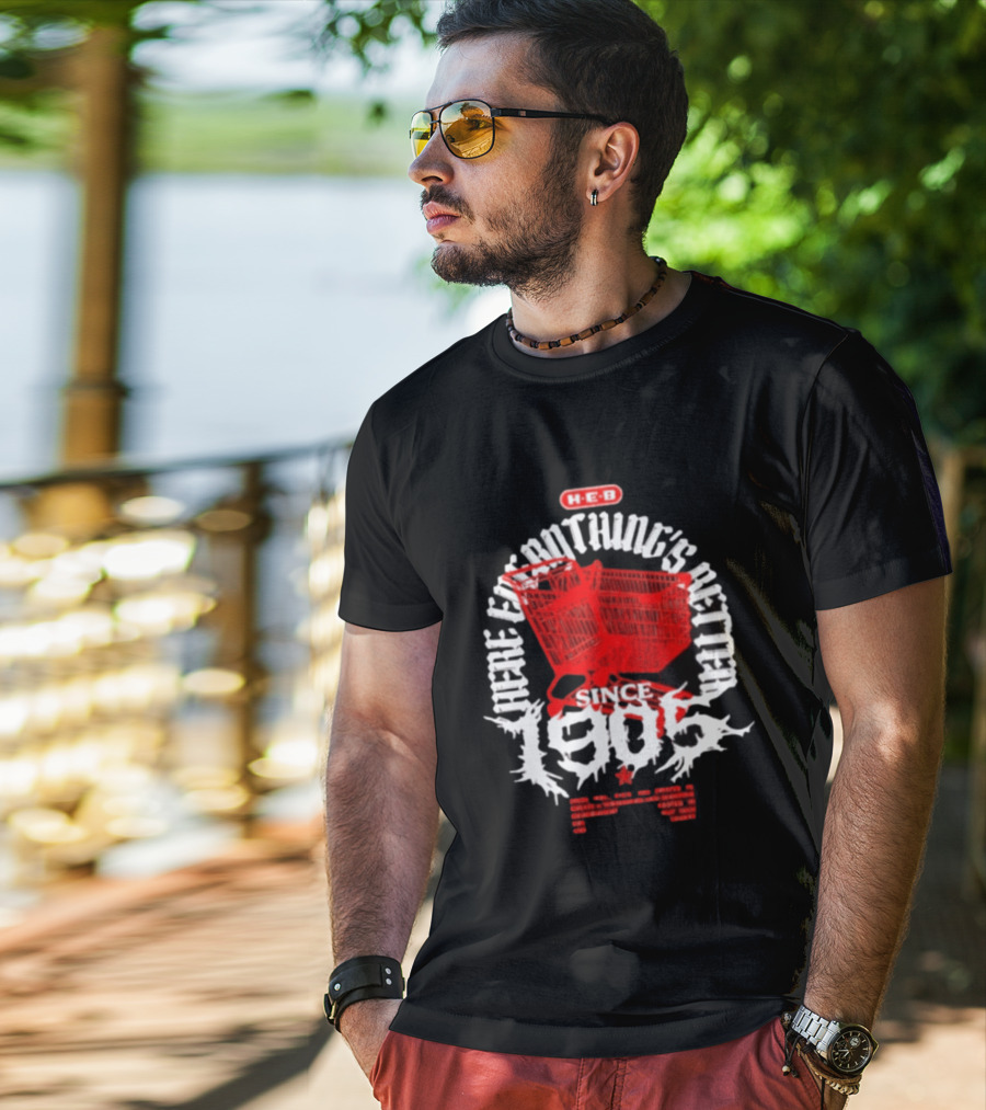 HEB Everything's Better Red Shopping Cart Since 1905 T-Shirt