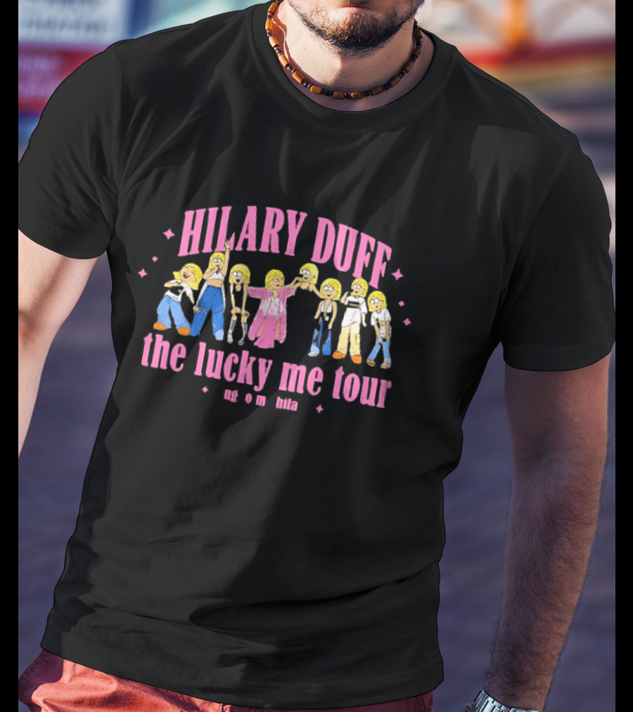 Hilary Duff The Lucky Me Tour Sing To Me Hilary Cartoon Characters T-Shirt