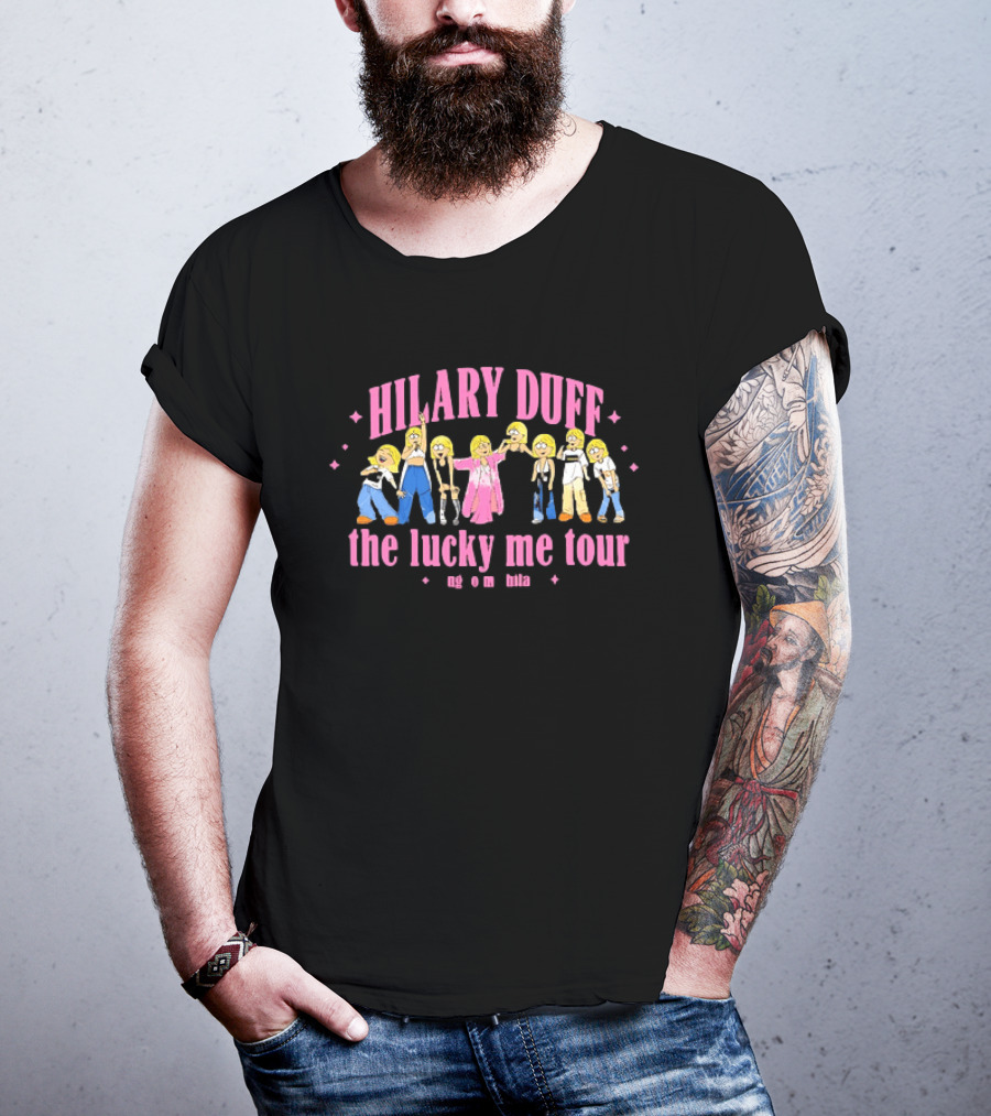 Hilary Duff The Lucky Me Tour Sing To Me Hilary Cartoon Characters T-Shirt