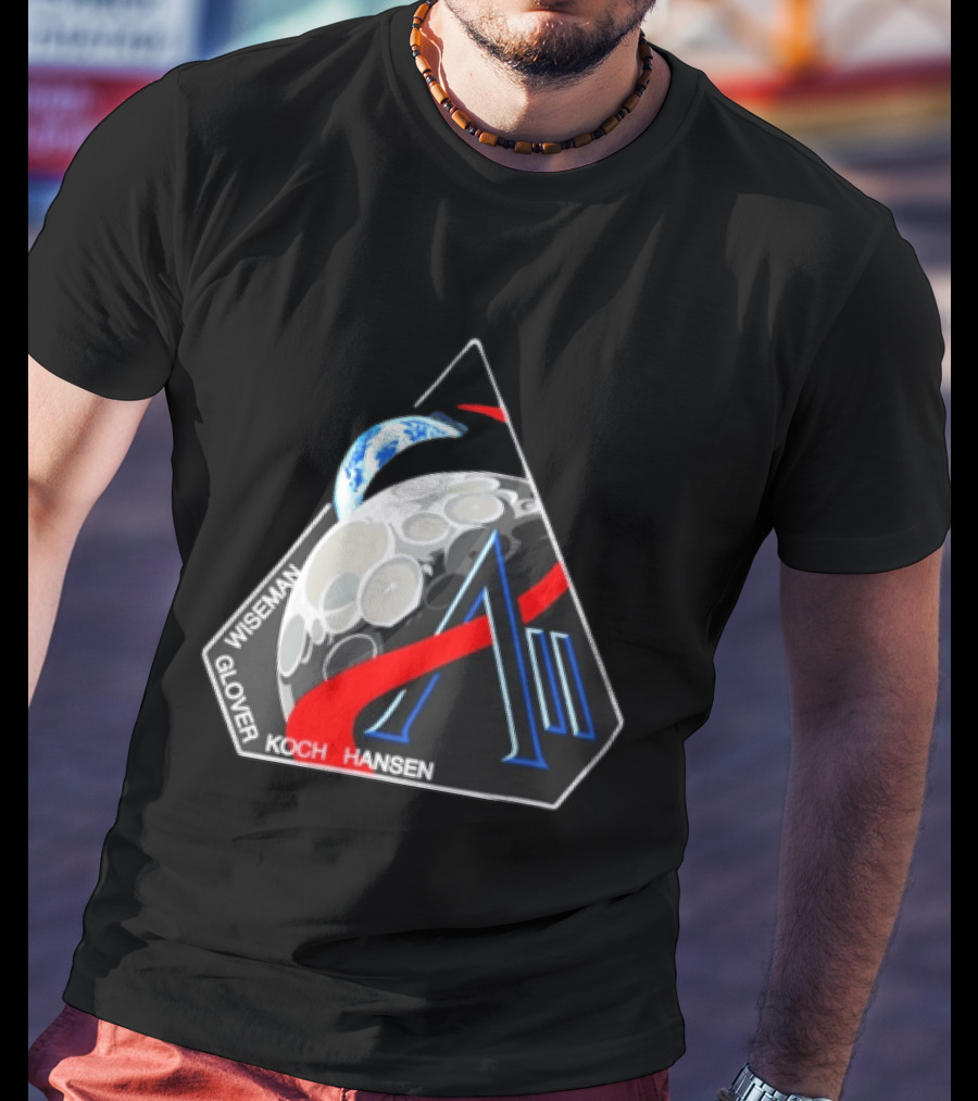 NASA Artemis 2 Mission Wiseman Glover Koch Hansen Moon Earth T-Shirt