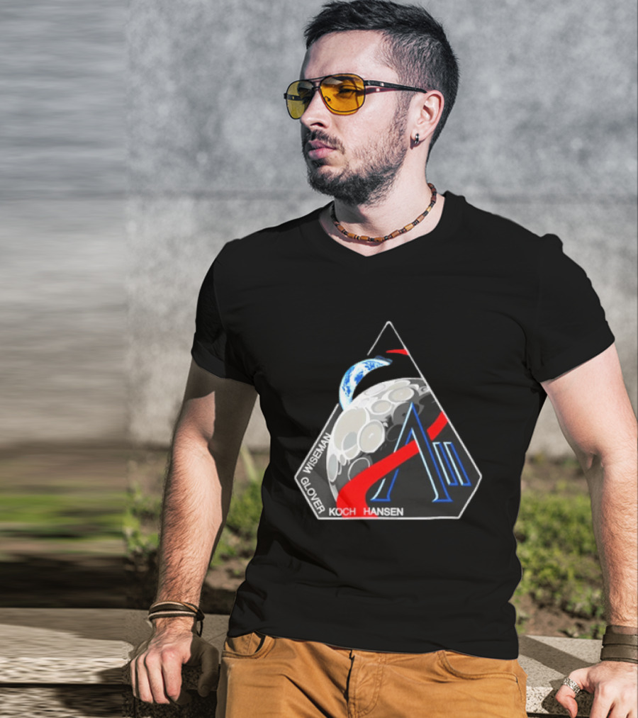 NASA Artemis 2 Mission Wiseman Glover Koch Hansen Moon Earth T-Shirt