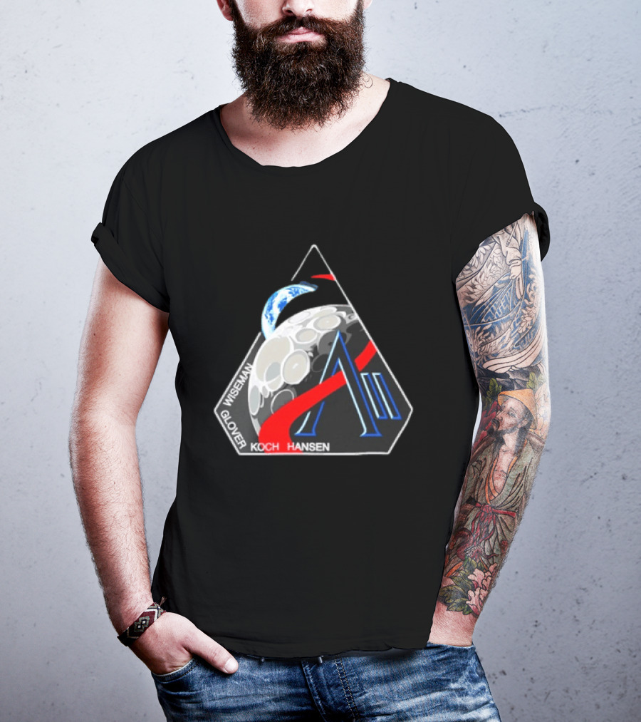 NASA Artemis 2 Mission Wiseman Glover Koch Hansen Moon Earth T-Shirt