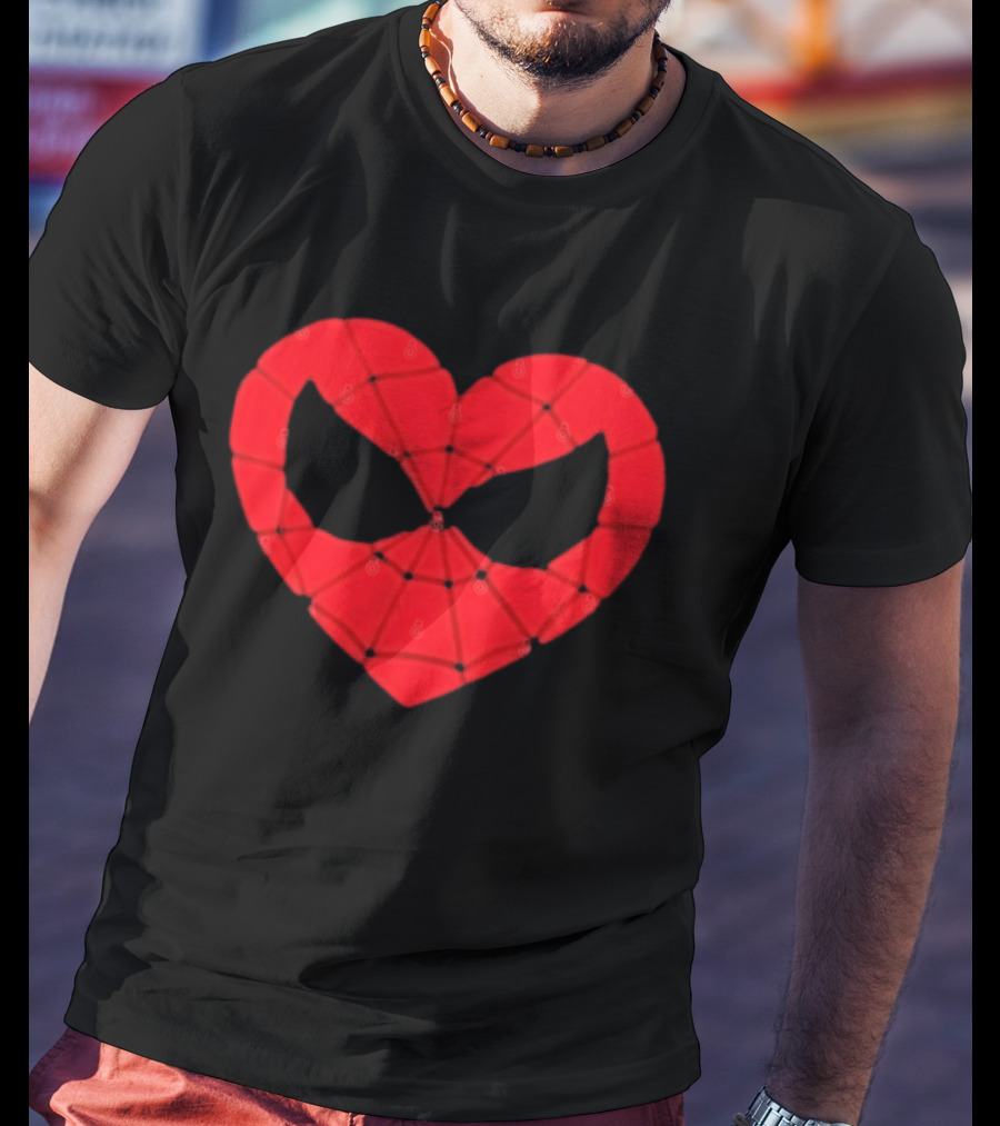 Spider Man Heart Web Mask Marvel Superhero T-Shirt