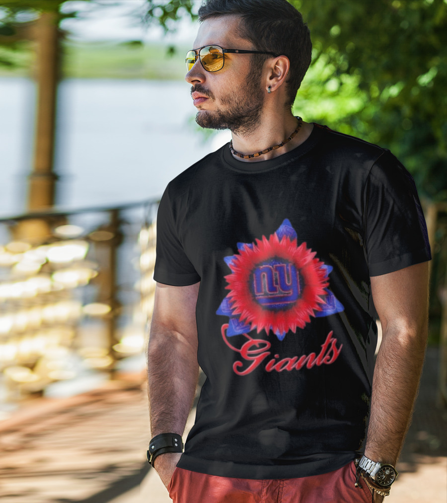 New York Giants Football Sunflower NY Giants T-Shirt