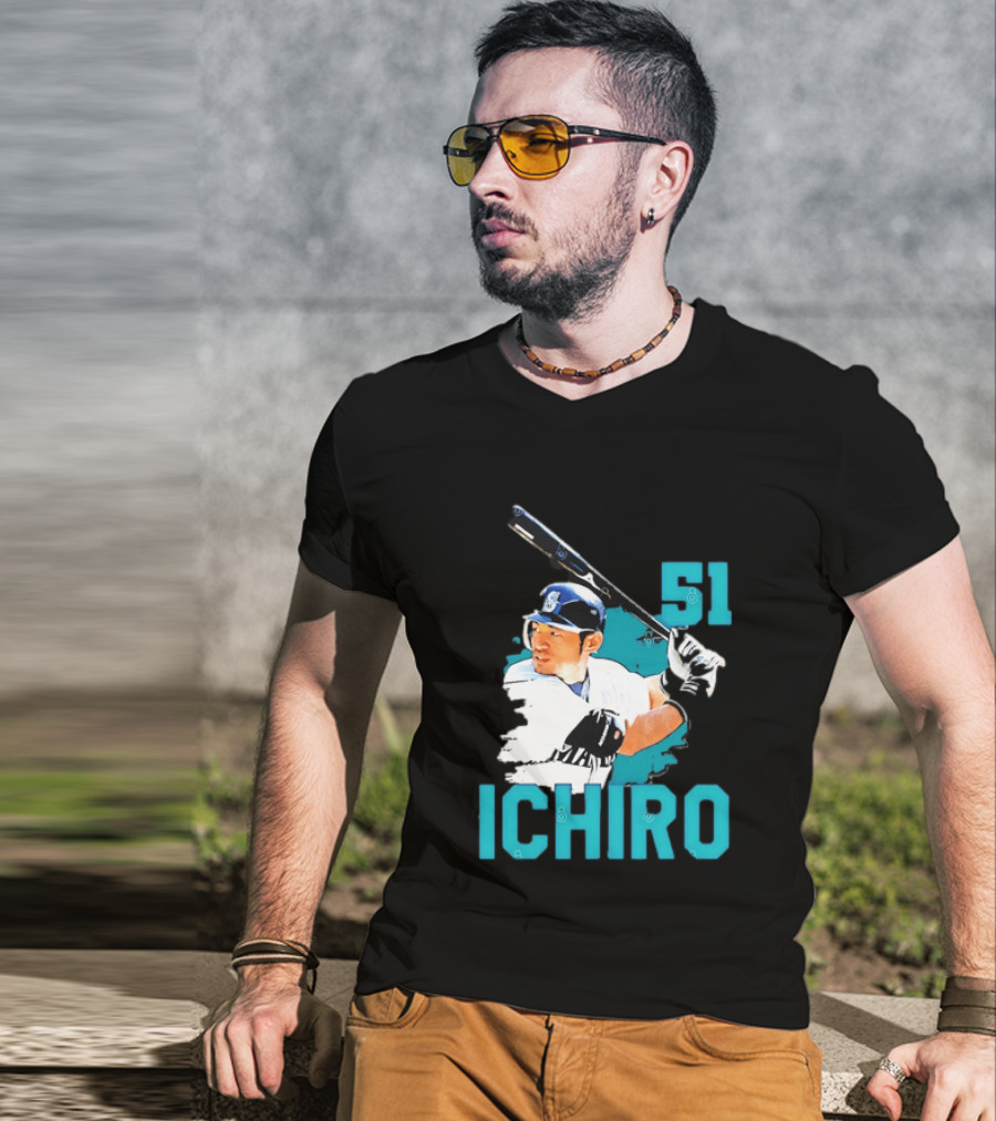 Ichiro Suzuki 51 Seattle Mariners MLB Baseball T-Shirt