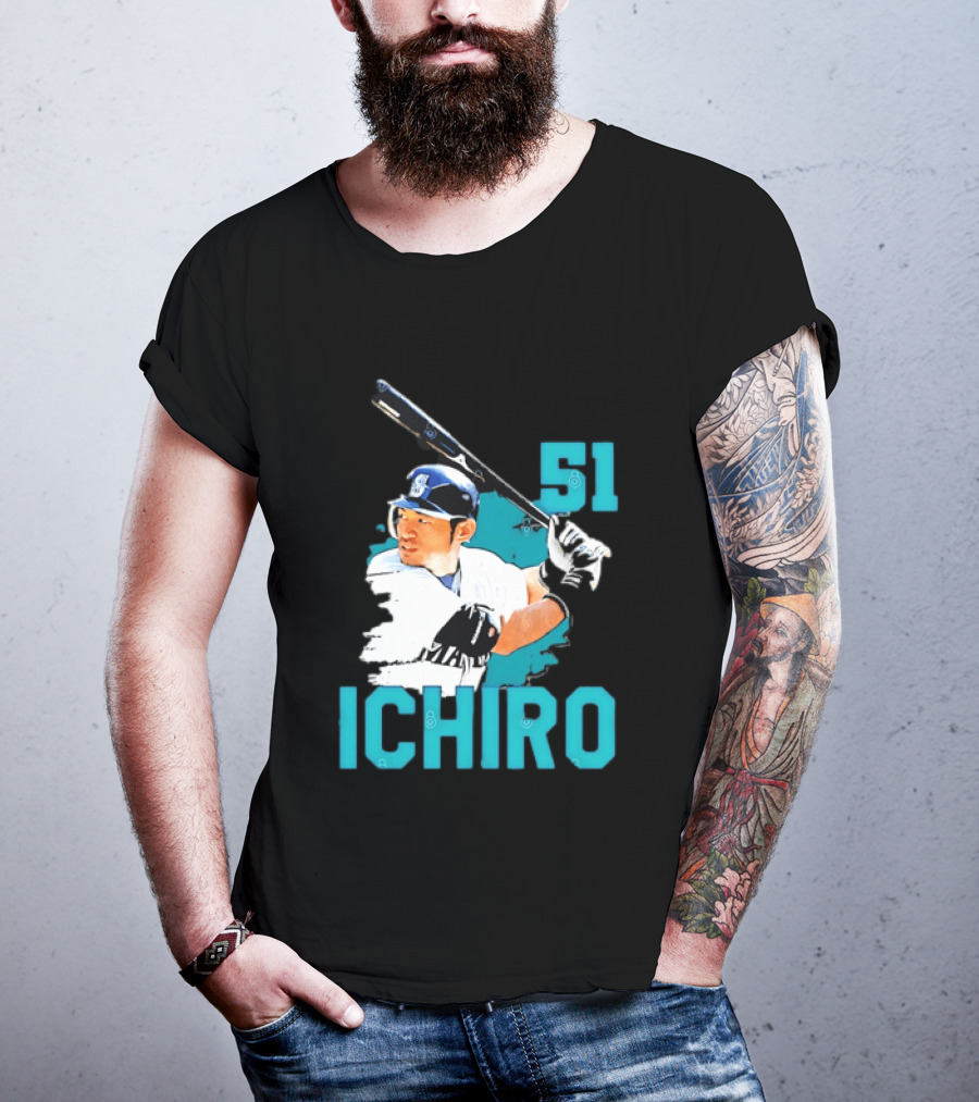 Ichiro Suzuki 51 Seattle Mariners MLB Baseball T-Shirt