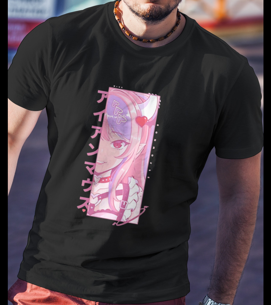 Ironmouse VTuber Kawaii Anime Katakana Panel T-Shirt