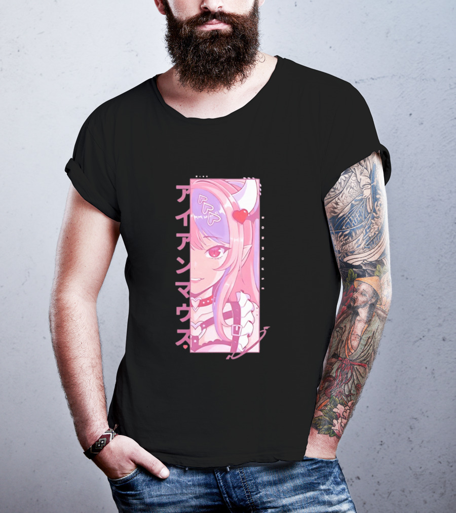 Ironmouse VTuber Kawaii Anime Katakana Panel T-Shirt