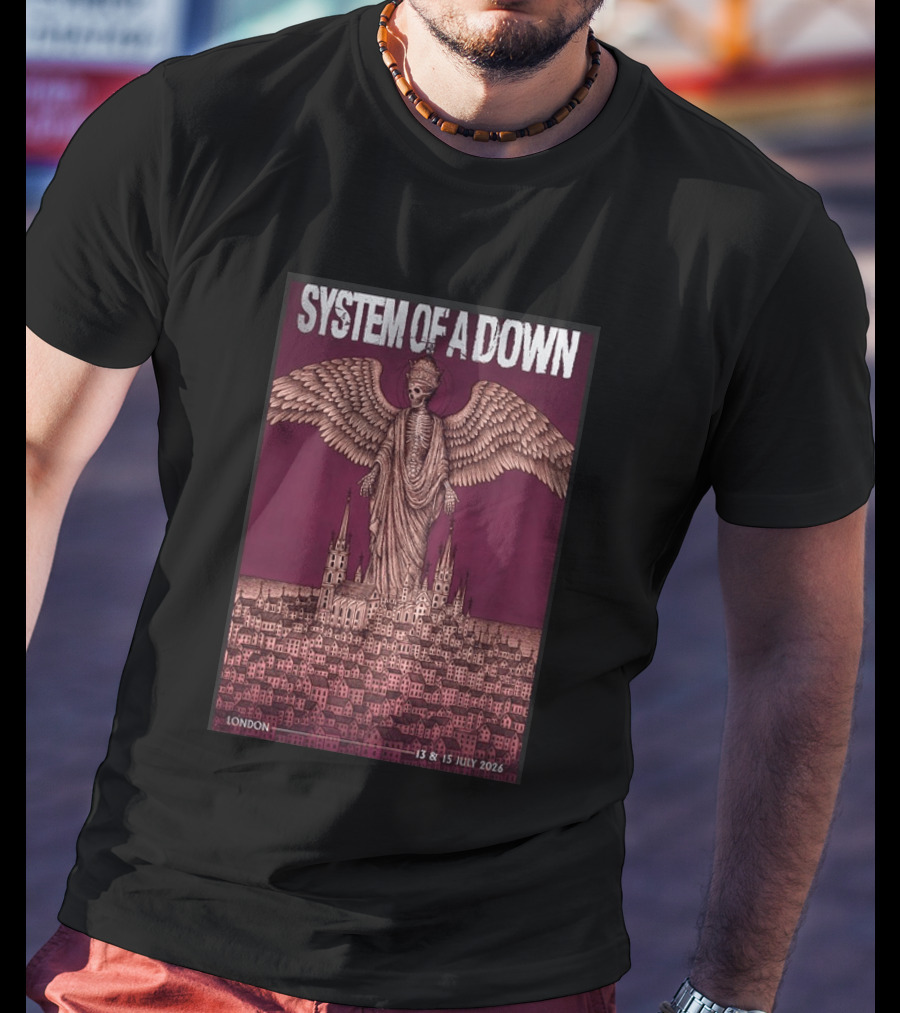 System Of A Down London Concert July 13 15 2026 Angel T-Shirt