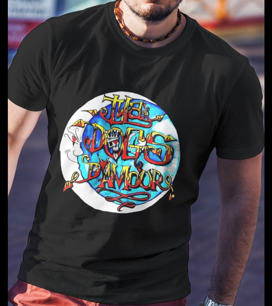 The Dogs D'Amour Iconic Band Logo Vibrant Skull T-Shirt