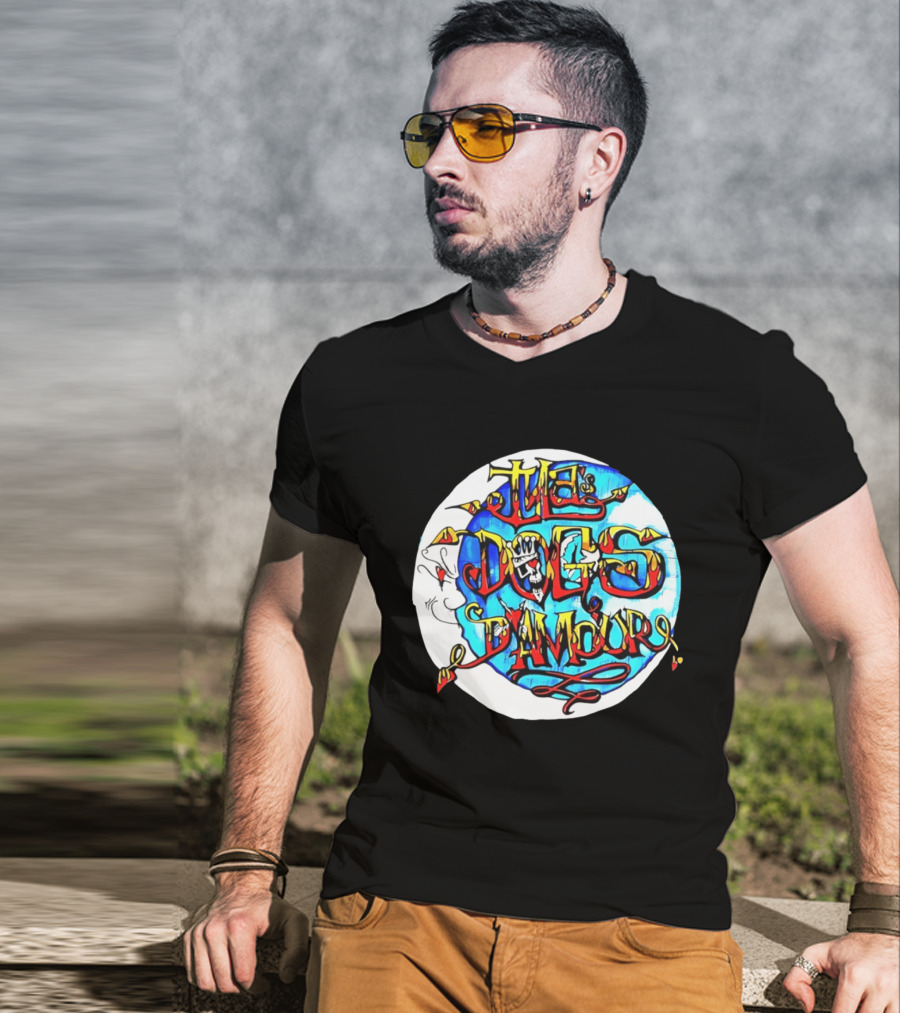 The Dogs D'Amour Iconic Band Logo Vibrant Skull T-Shirt