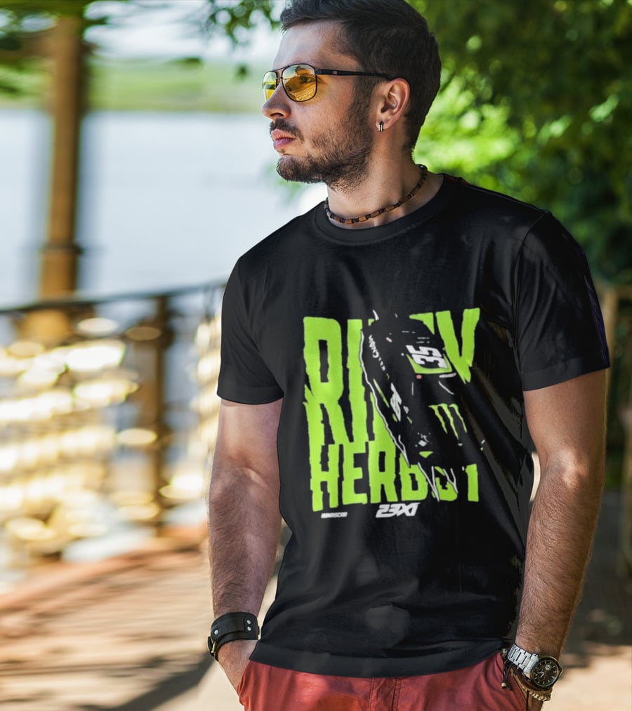 Riley Herbst 2023 23XI NASCAR Monster Energy Racing 98 T-Shirt