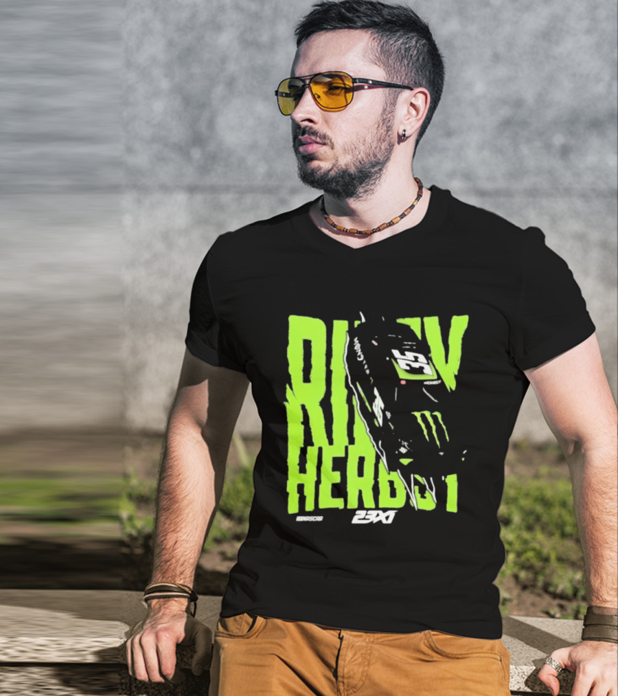 Riley Herbst 2023 23XI NASCAR Monster Energy Racing 98 T-Shirt