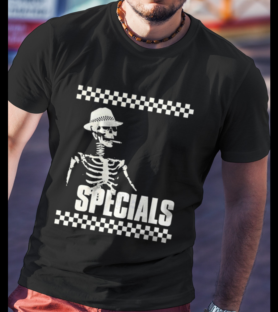 The Specials Skeleton Ska Band 2 Tone Distressed T-Shirt