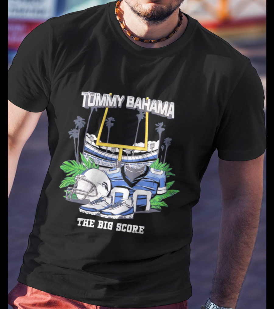 Tommy Bahama The Big Score Football Stadium Jersey And Gear T-Shirt