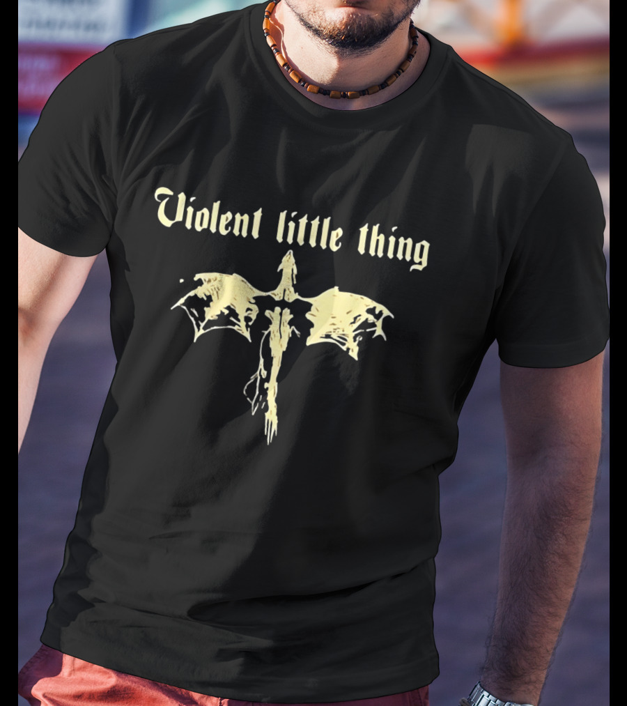 Violent Little Thing Dragon Fantasy Gothic T-Shirt
