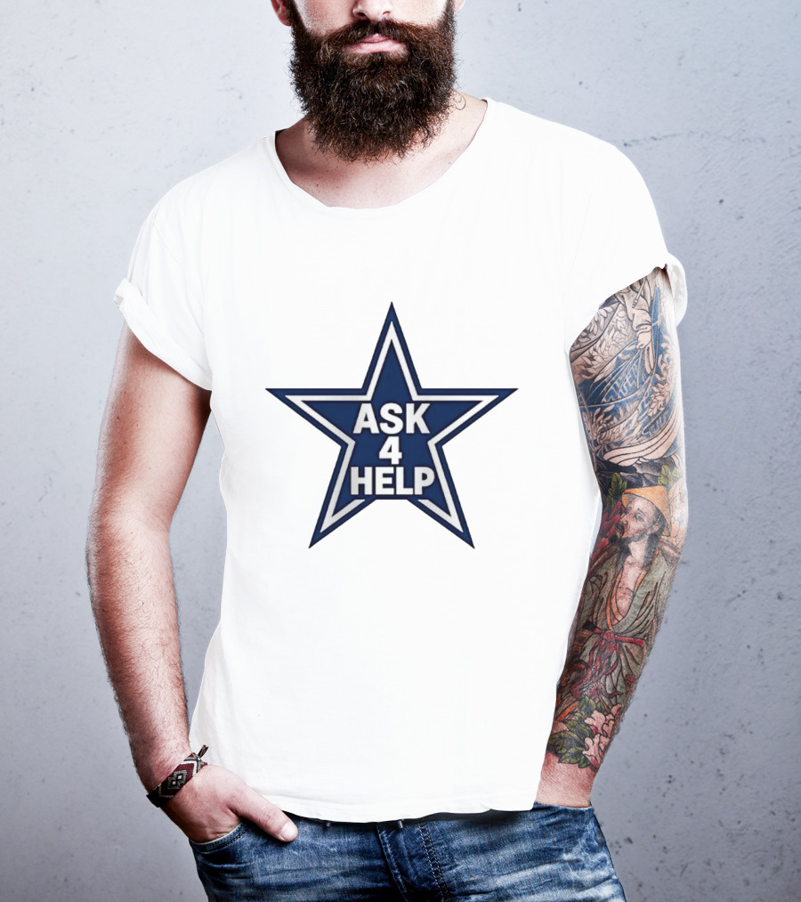 Dallas Cowboys Classic Ask 4 Help Star T-Shirt