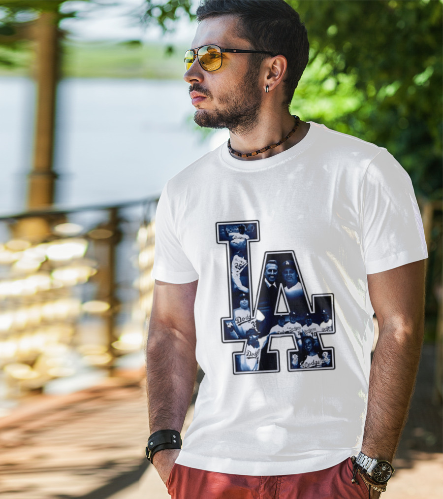 Los Angeles Dodgers Legends LA MLB Baseball Team Vintage Photography T-Shirt
