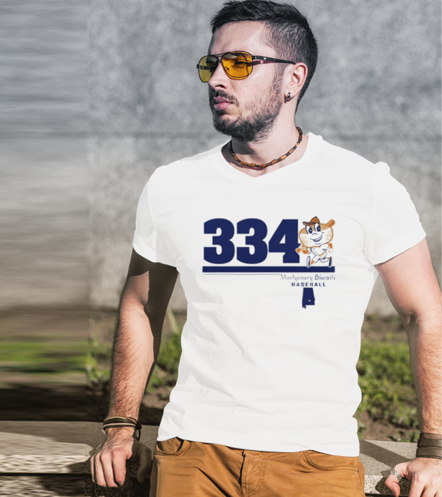 Montgomery Biscuits Baseball 334 Biscuits T-Shirt