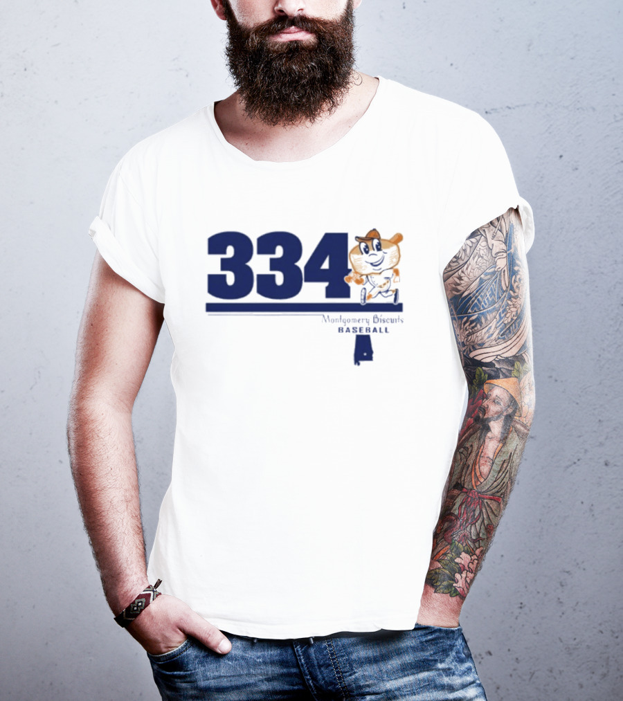 Montgomery Biscuits Baseball 334 Biscuits T-Shirt