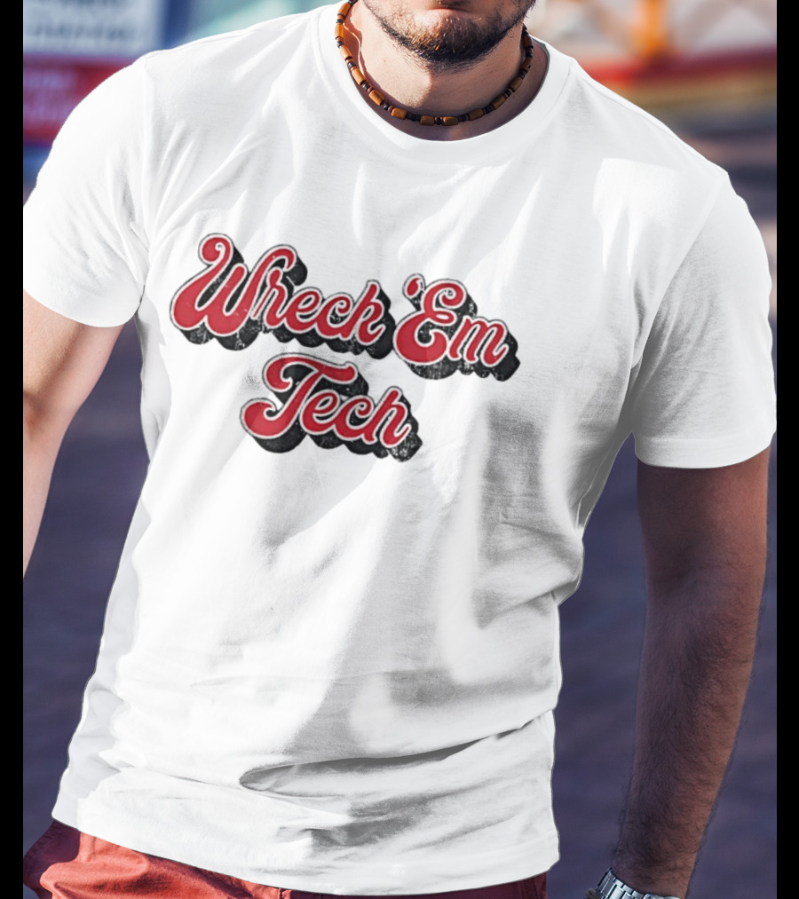 Wreck Em Tech Classic Texas Tech 70s Script T-Shirt