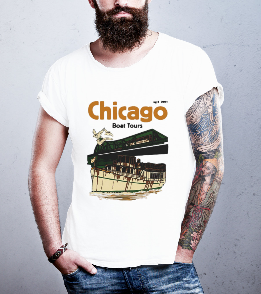 Dave Matthews Band Chicago Boat Tours August 8 2004 Vintage Concert T-Shirt