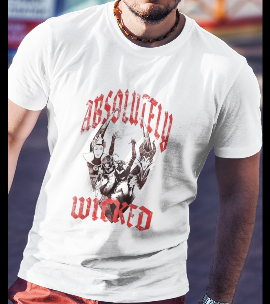 Disney Villains Absolutely Wicked Distressed Iconic Characters T-Shirt