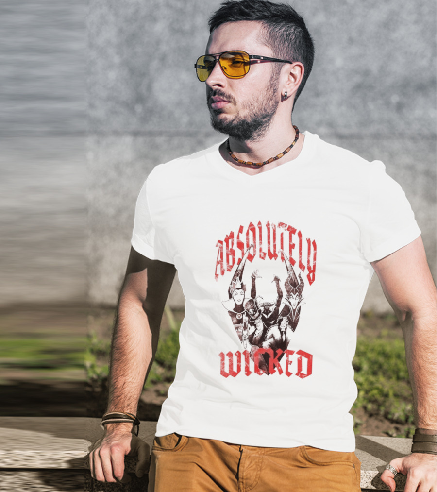Disney Villains Absolutely Wicked Distressed Iconic Characters T-Shirt