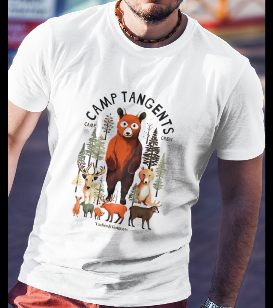 Camp Tangents Bear Crew Wildlife Forest Animals T-Shirt