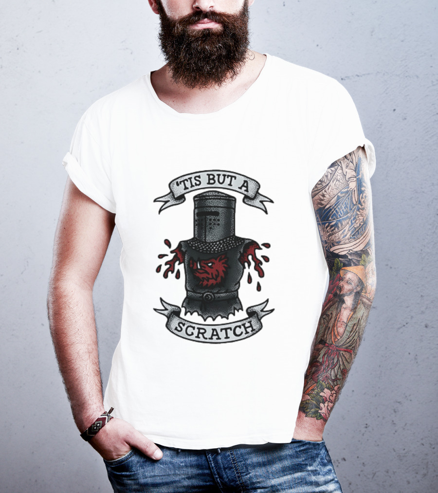 Tis But A Scratch Monty Python Black Knight Humor T-Shirt