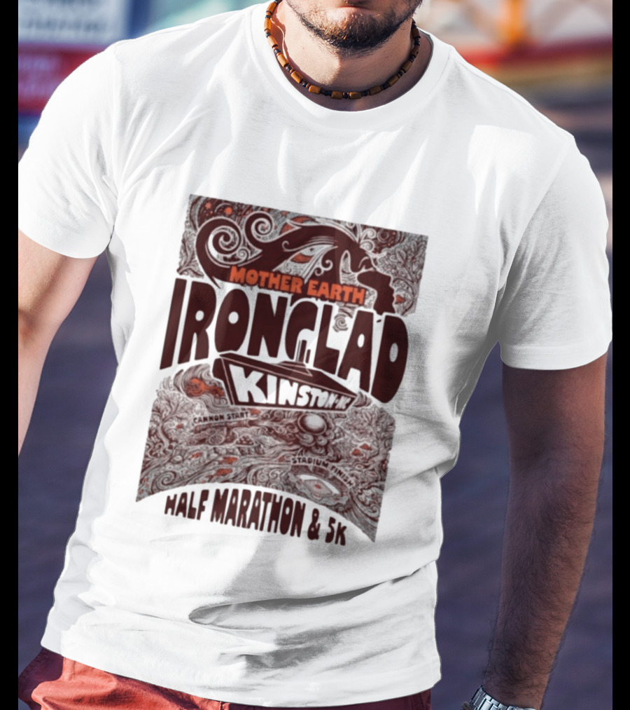 Mother Earth Ironclad Kinston Half Marathon 5K Cannon Start Stadium Finish T-Shirt