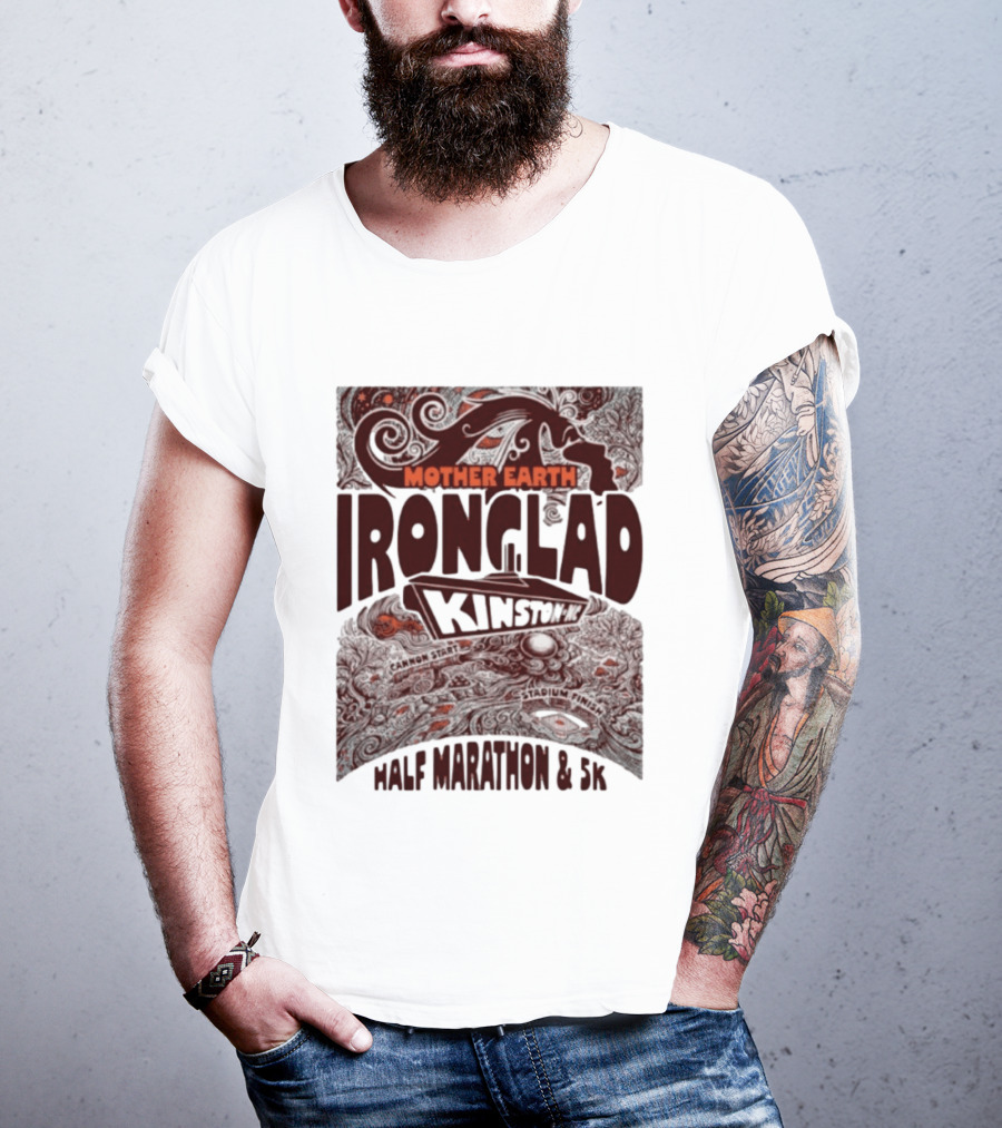 Mother Earth Ironclad Kinston Half Marathon 5K Cannon Start Stadium Finish T-Shirt