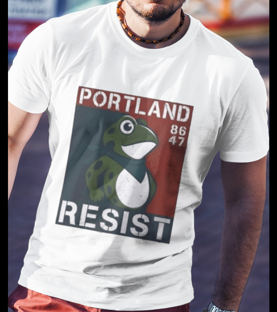 Portland Resist Frog 86 47 Protect The Frogs Trending Men T-Shirt