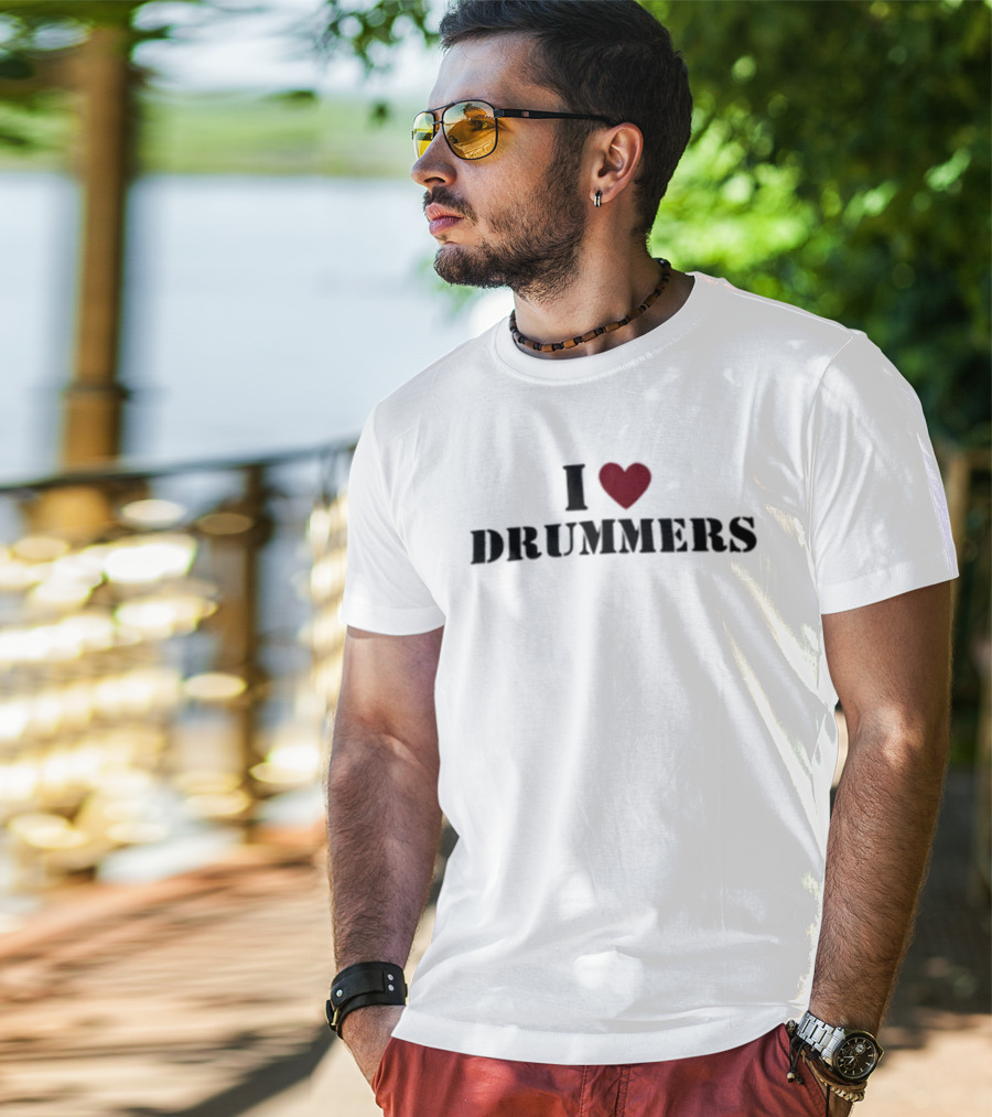 I Heart Drummers Passion Music T-Shirt