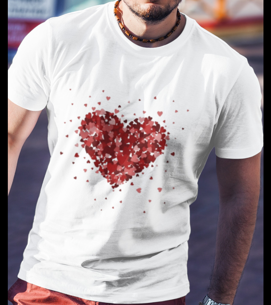 Romantic Valentine Tiny Hearts Xoxo Love T-Shirt