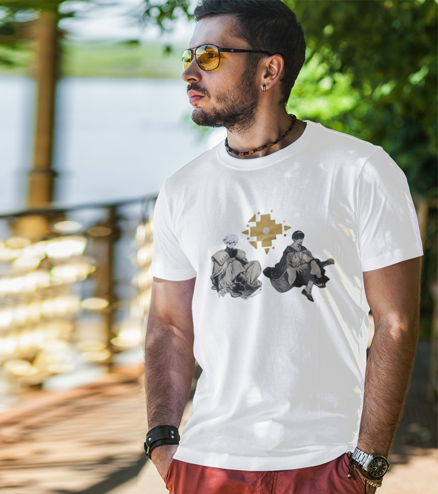 Witch Hat Atelier Character Art Featuring Stylish Outfits And Geometric T-Shirt