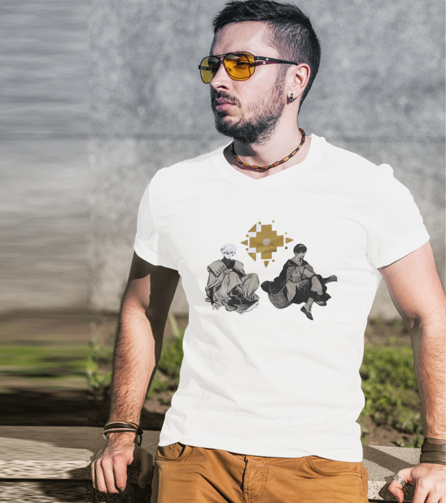 Witch Hat Atelier Character Art Featuring Stylish Outfits And Geometric T-Shirt