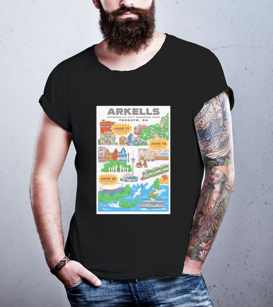 Arkells Between Us City Takeover 2026 Toronto ON June 17 18 19 Lee Palace History Roy Thomson Hall Venue Dates Streetcar CN Tower Green Spaces T-Shirt