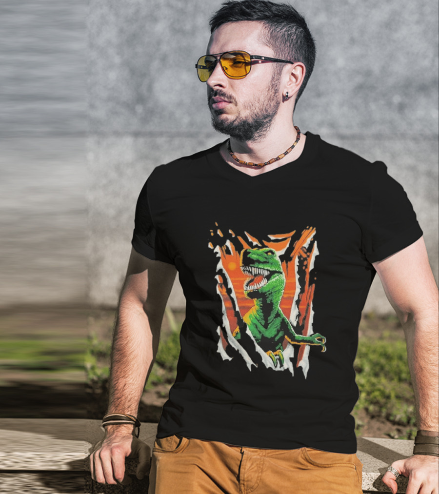 Liquid Blue Rex Dinosaur Jurassic Ripped Claw T-Shirt