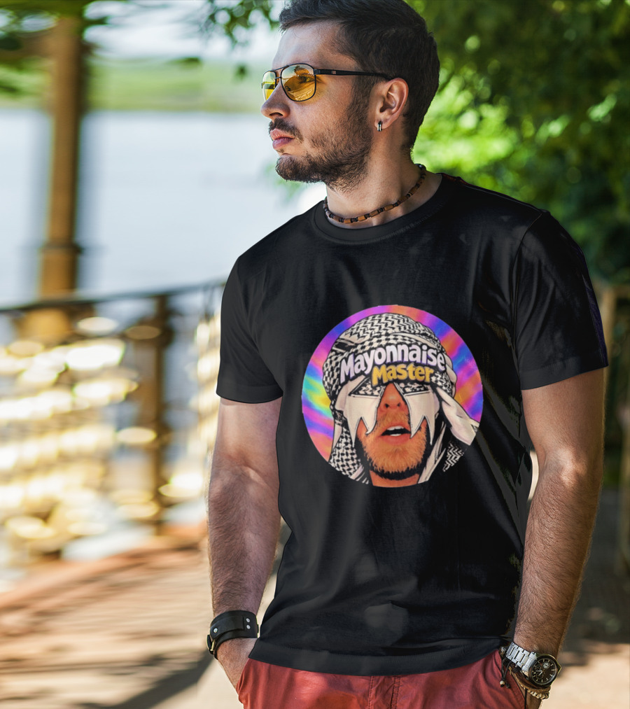 Mayonnaise Master Psychedelic Headwear Humor T-Shirt