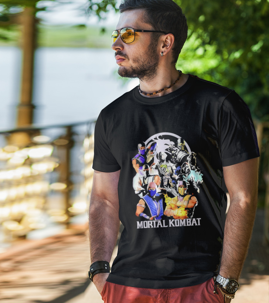 Mortal Kombat Sub Zero Ninja Characters Group T-Shirt