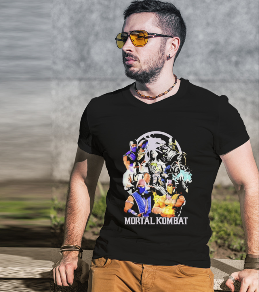 Mortal Kombat Sub Zero Ninja Characters Group T-Shirt
