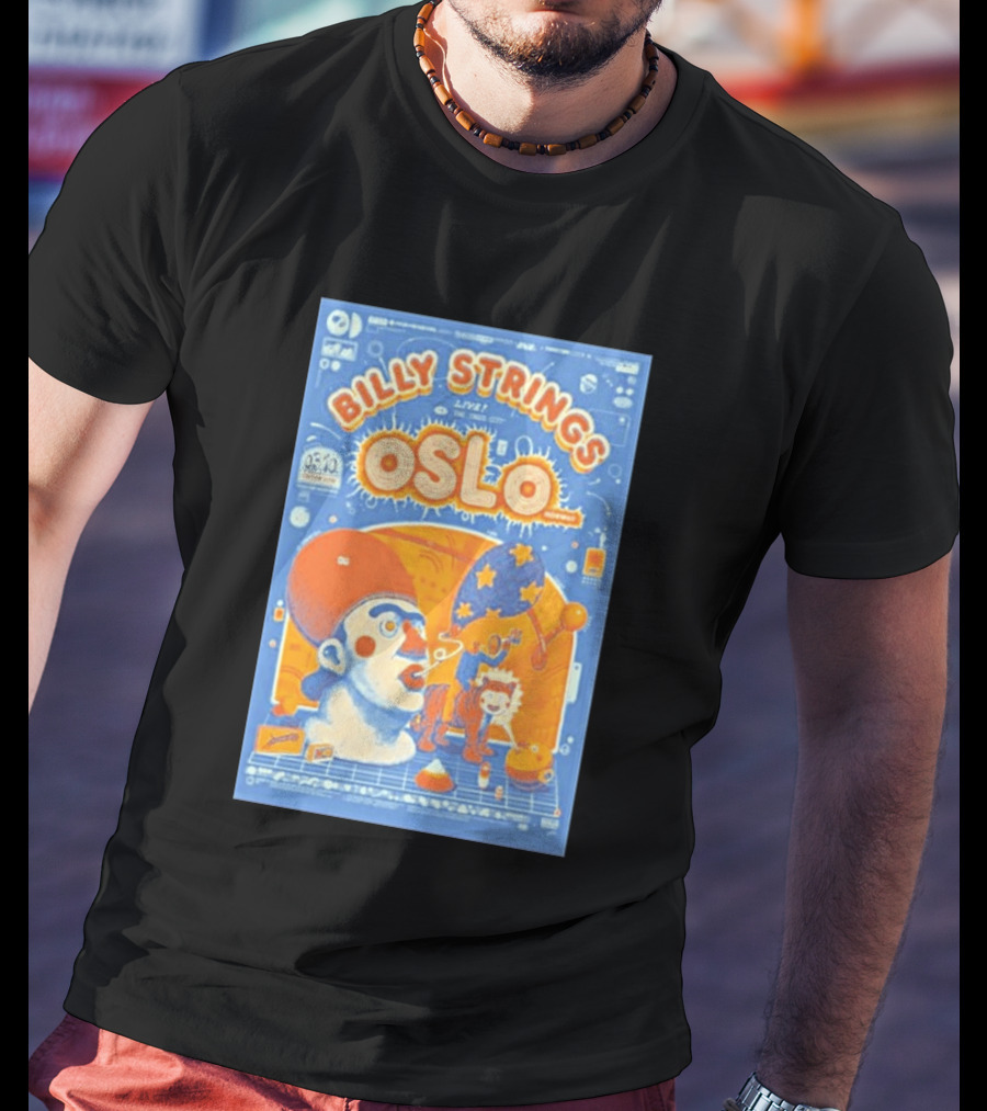 Billy Strings Live Oslo Norway 06.10 Tour Event T-Shirt