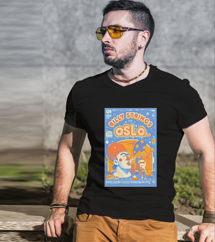 Billy Strings Live Oslo Norway 06.10 Tour Event T-Shirt