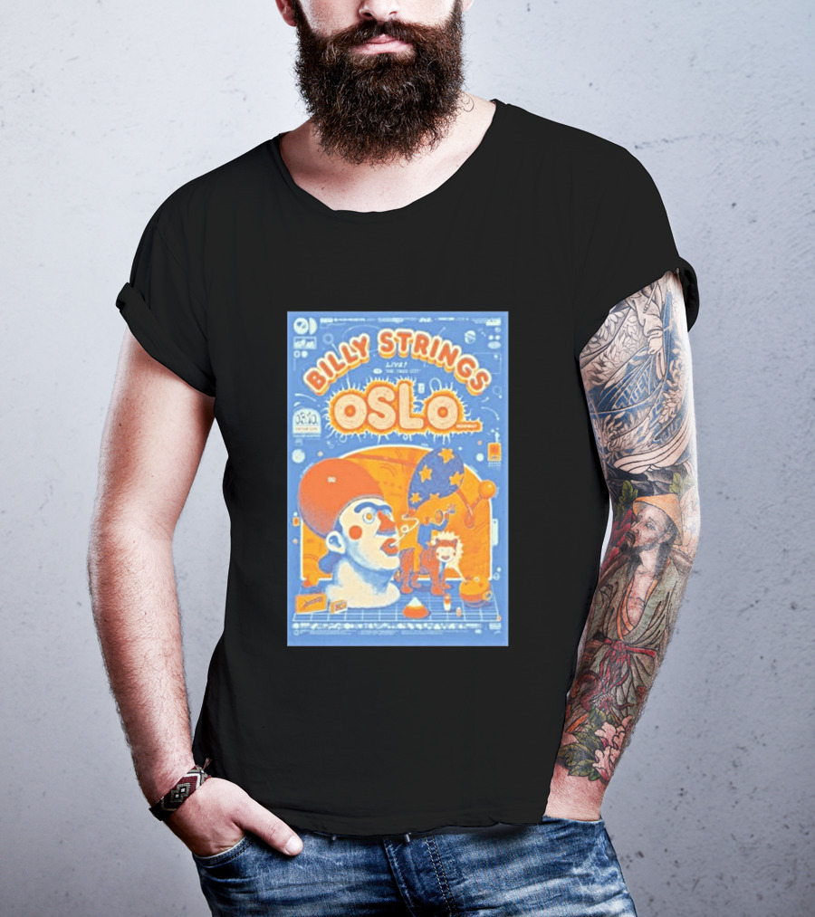 Billy Strings Live Oslo Norway 06.10 Tour Event T-Shirt
