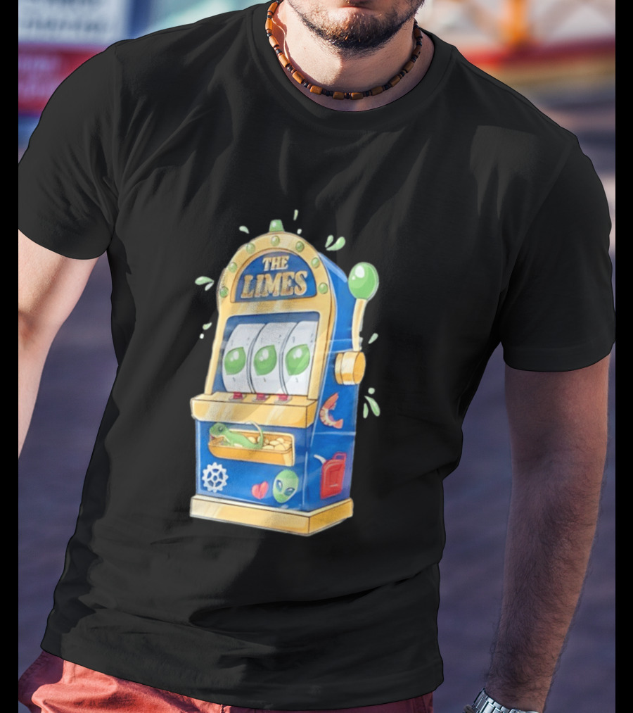 The Limes Slot Machine Gambling Casino With Aliens And Citrus T-Shirt