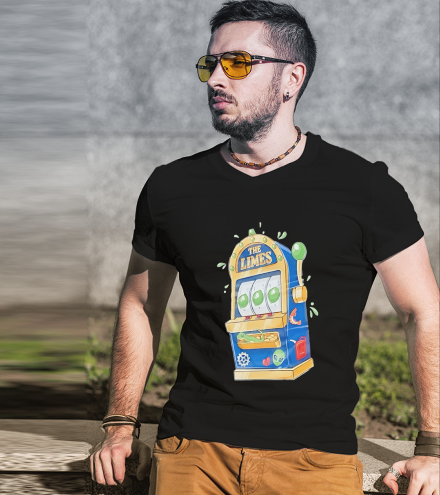 The Limes Slot Machine Gambling Casino With Aliens And Citrus T-Shirt