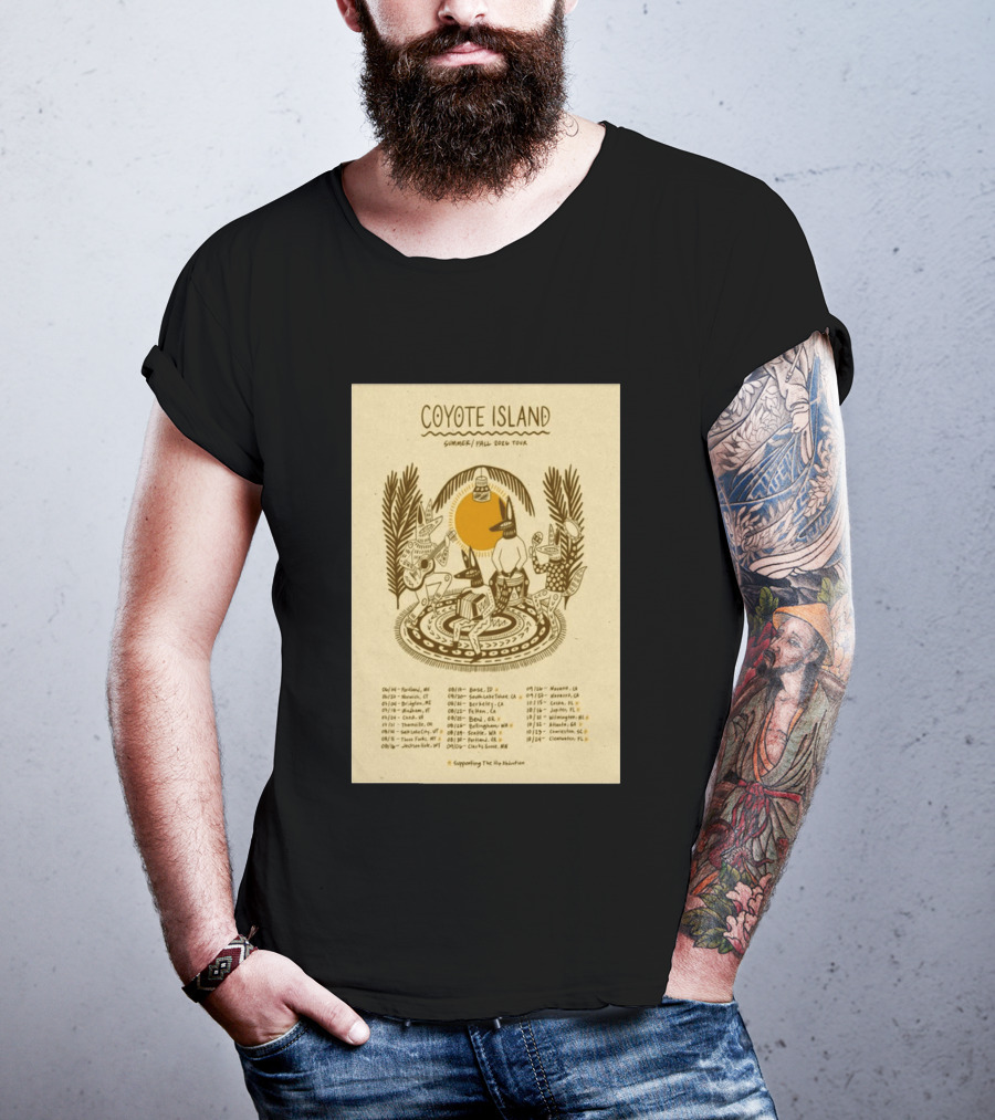 Coyote Island Summer Fall 2026 Tour Portland Boise Berkeley Petaluma T-Shirt