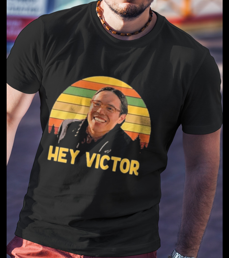Hey Victor Thomas Builds The Fire Smoke Signals Retro Rainbow T-Shirt
